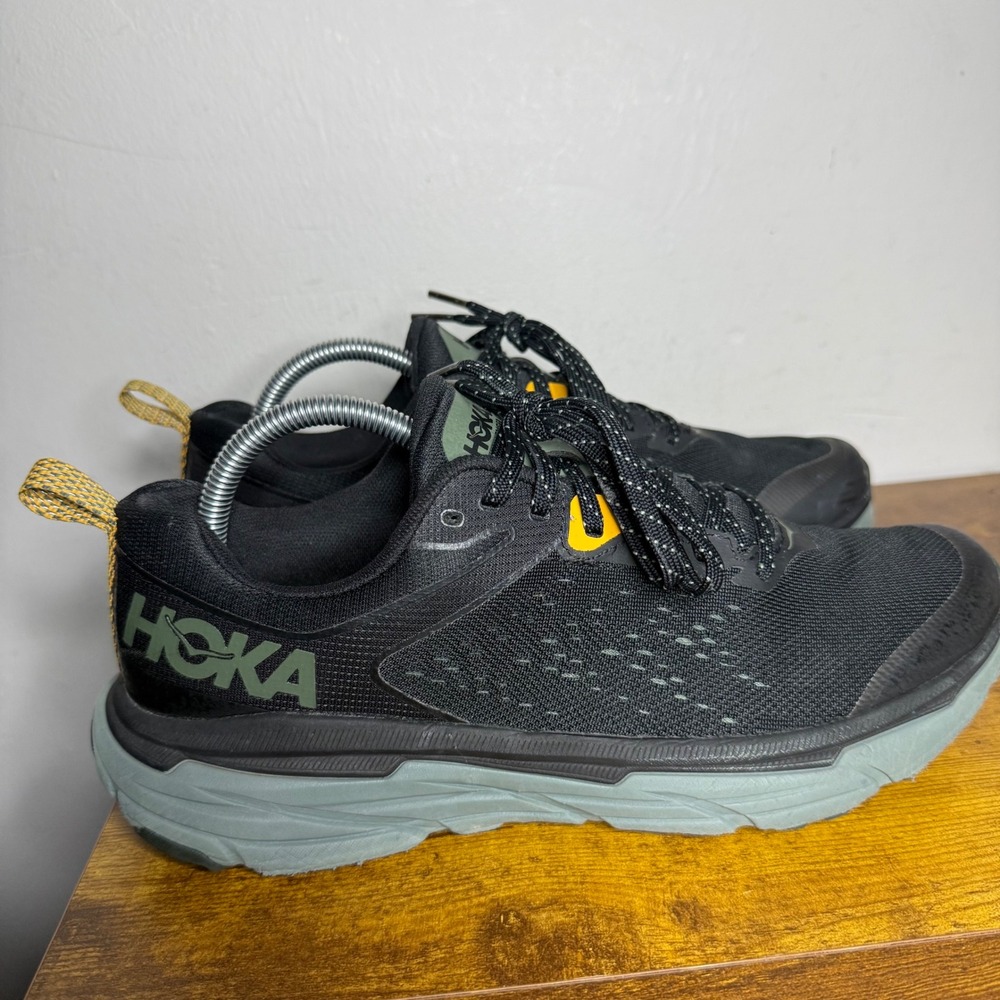Hoka Challenger ATR 6 Mens Size 8.5 Trail Running Shoes Black Green 1106510